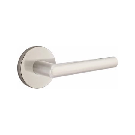 Emtek Stuttgart Lever Dummy Pair with Disk Rose for 1-1/4 in to 2 in Door Satin Nickel Finish 5059STUUS15